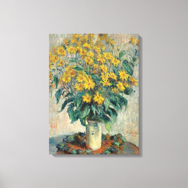 Blume Jerusalem Artichoke, 1880 (Öl auf Leinwand) Leinwanddruck (Vorderseite)