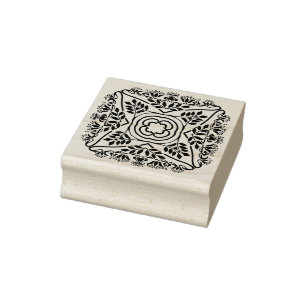 Blume Jugendstil Briefmarke Gummistempel