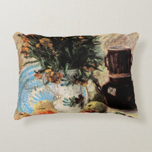 Blume, Kaffeeepot und Obst von Vincent van Gogh Dekokissen