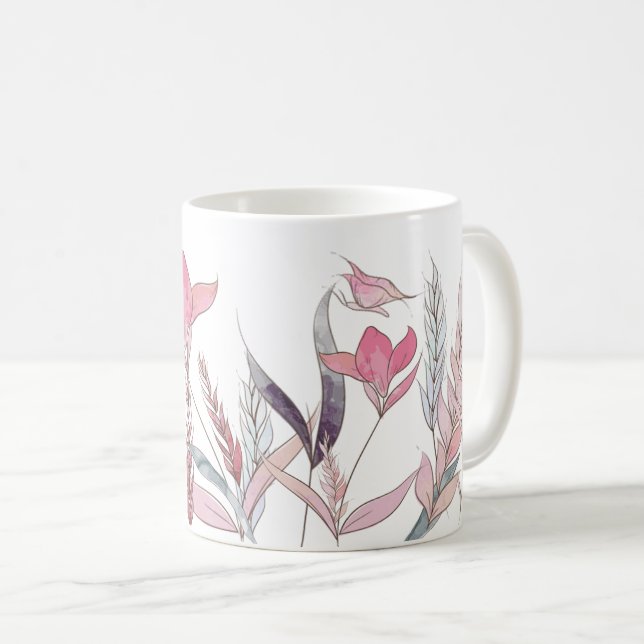 Blume Kaffeetasse (VorderseiteRechts)