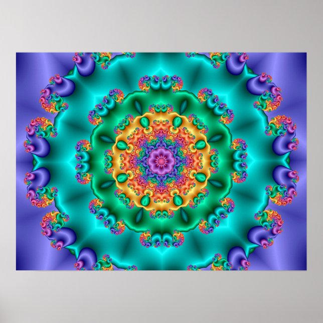 Blume Kaleidoskop Poster (Vorne)