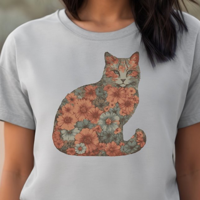 Blume, Katze, Blume Blossom Katze, Blume und Katze T-Shirt (Von Creator hochgeladen)