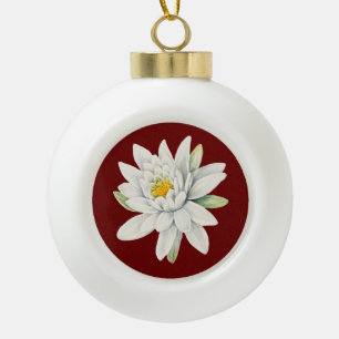 Blume Keramik Kugel-Ornament
