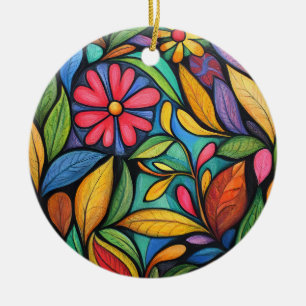 Blume Keramik Ornament