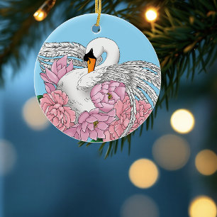 Blume Keramik Ornament