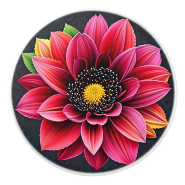 Blume Keramikknauf (Vorderseite)