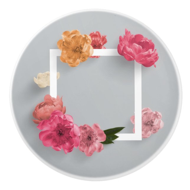 Blume Keramikknauf (Vorderseite)