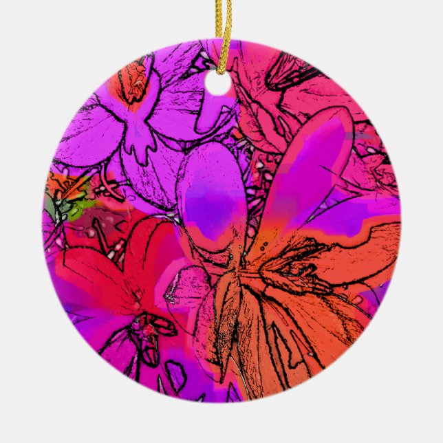 BLUME KERAMIKORNAMENT (Vorne)