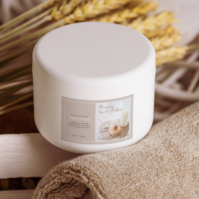 Blume, Kerze, Brush-Wellness-Center und Wellnesspr Lebensmitteletikett (Von Creator hochgeladen)