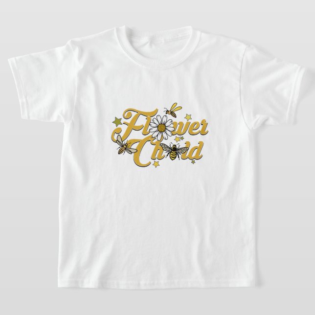 Blume Kind Buzzing Liebe: Niedliche Hummelstars T-Shirt (Ablage )