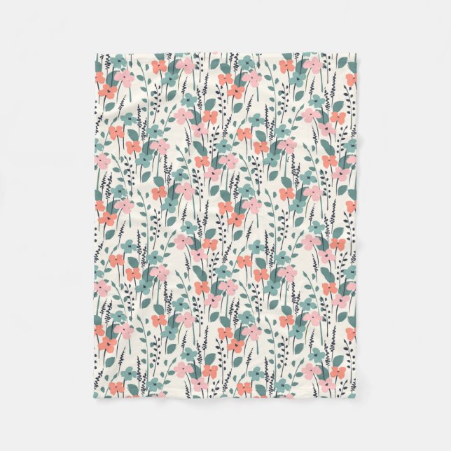 Blume Kind Fleecedecke (Vorderseite)