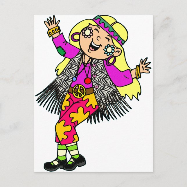 Blume Kind Postkarte (Vorderseite)