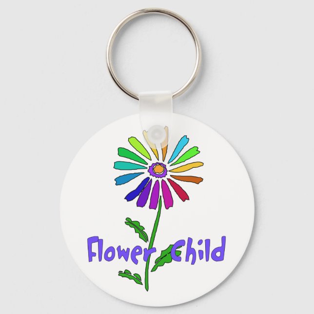 Blume Kind Schlüsselanhänger (Vorderseite)