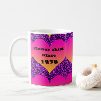 Blume Kind seit Retro Birthday Year 1960s 1970s Kaffeetasse