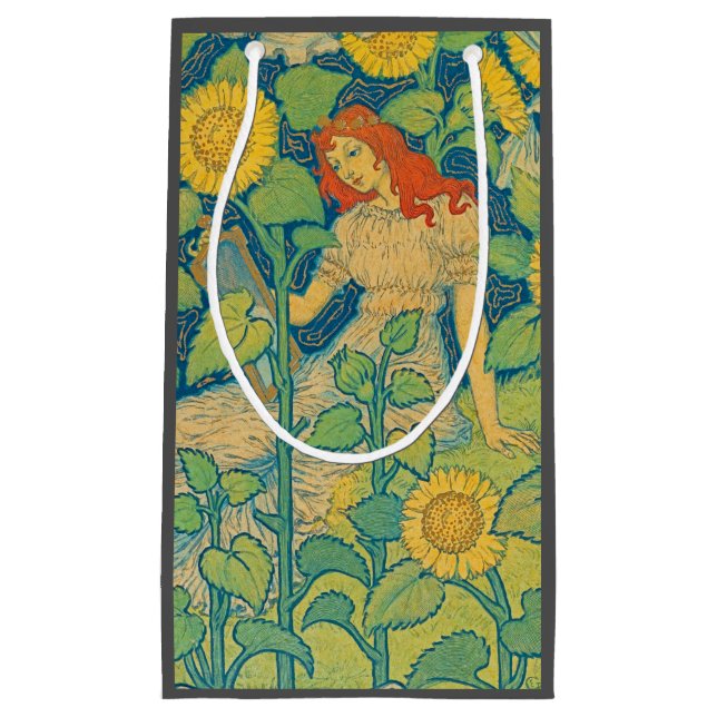Blume Kinderfrau im Sonnenblumengarten Kleine Geschenktüte (Vorderseite)