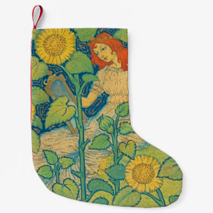 Blume Kinderfrau im Sonnenblumengarten Kleiner Weihnachtsstrumpf