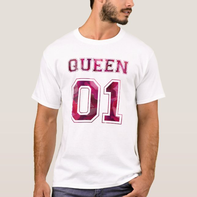 Blume King und Queen Couple 01 T-Shirt (Vorderseite)