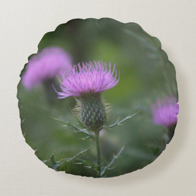Blume-Kissen Rundes Kissen (Vorderseite)