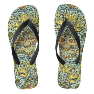 BLUME, KLEIDUNGEN UND DRACHEN, gelb Schwarz-weiß Flip Flops