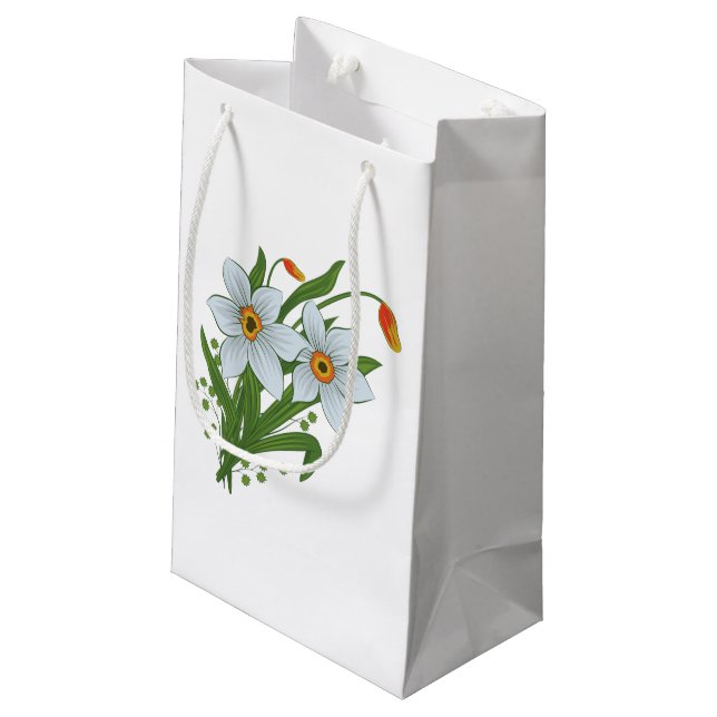 Blume Kleine Geschenktüte (Rückseite Schrägansicht)