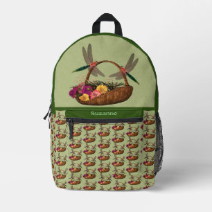 Blume-Korb für Libellen Personalisiert Bedruckter Rucksack
