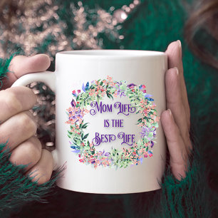 Blume Kraut Mama Leben ist das beste Leben Kaffeetasse
