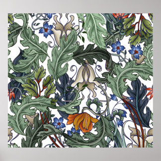 Blume, Kunst Deko, modern, nahtlos. Poster