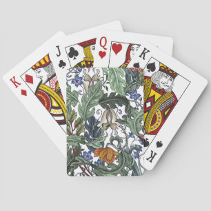 Blume, Kunst Deko, modern, nahtlos. Spielkarten