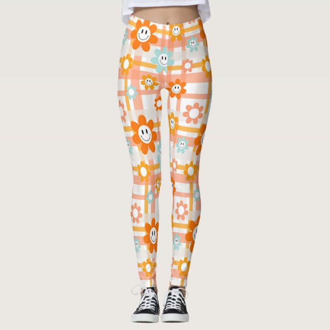 Blume Lächeln Leggings (Vorderseite)
