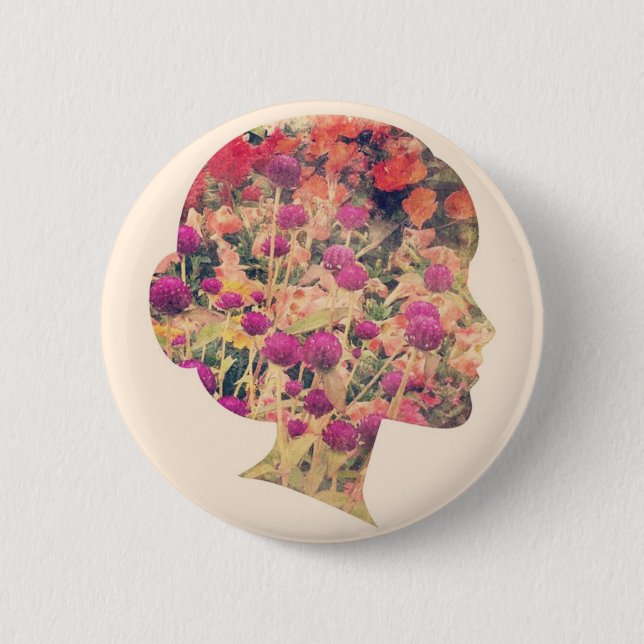 Blume Lady Button (Vorderseite)