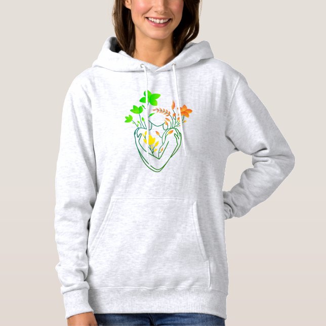 Blume Lady - Retro Colorful Edition Hoodie (Vorderseite)