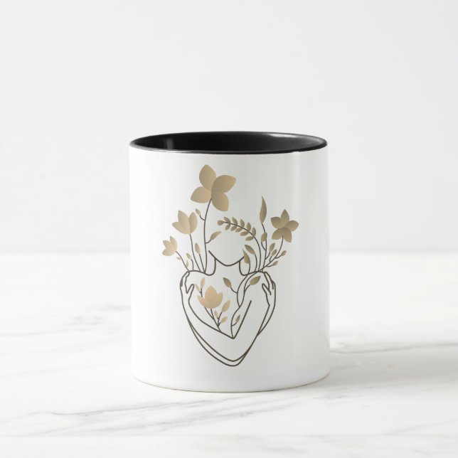 Blume Lady - Retro Vintag Edition Tasse (Zentrum)