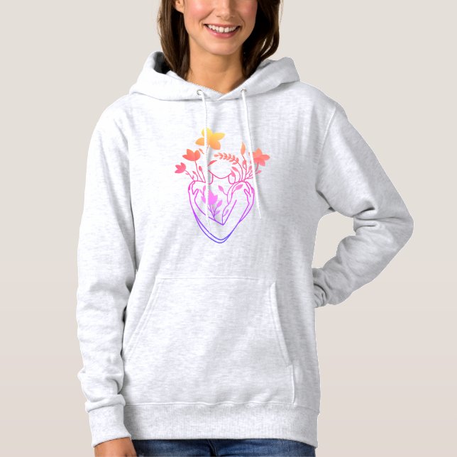 Blume Lady - Venus-Stimmung in Weiß Hoodie (Vorderseite)