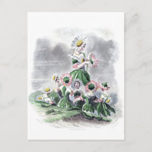 Blume Ladys Daisy Animated Blume Grandville Postkarte