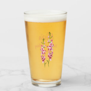 Blume Larkspur Aquarellglas Glas