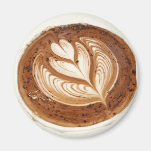 Blume latte Kaffeekunst Magnet