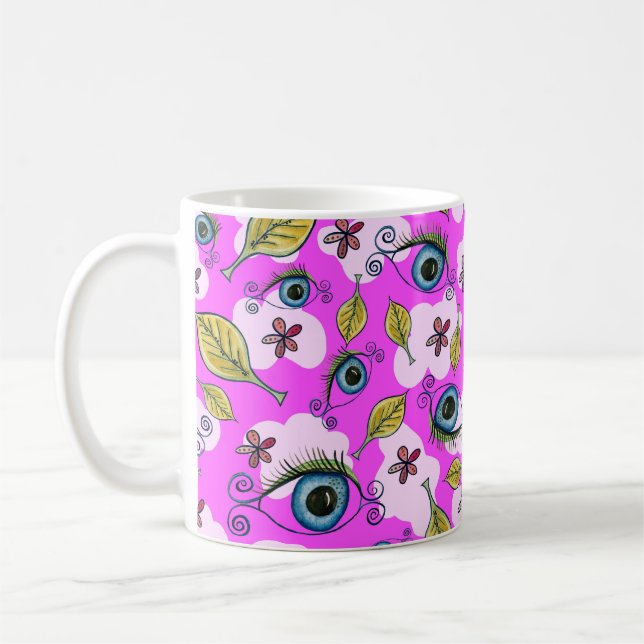 Blume Leaf_Lila Kaffeetasse (Links)