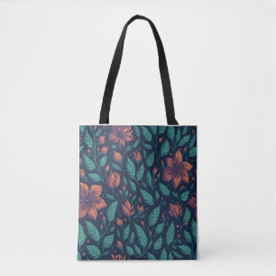 Blume Leaf-Regenbogenmuster Tasche