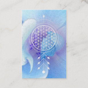 *~* Blume Leben-heiligen Geometrie Reiki Yoga Visitenkarte
