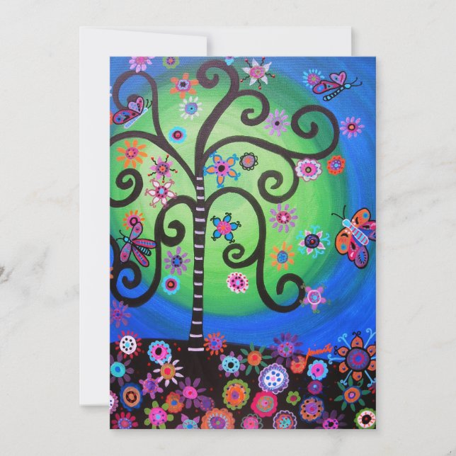 BLUME LEBENSBAR/BAT MITZVAH EINLADUNG (Vorderseite)