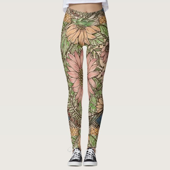 Blume Leggings von HAS Jewels (Vorderseite)