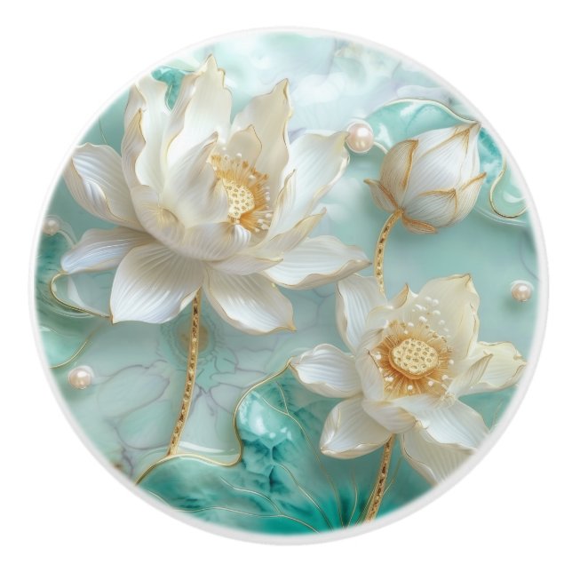 Blume Lido Lotus Keramikknauf (Vorderseite)
