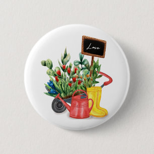 Blume Liebe Tulpen Tauch kann Gummistiefel Button