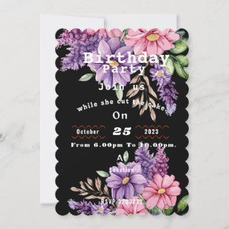 Blume Liebhaber zum Geburtstag Einladung