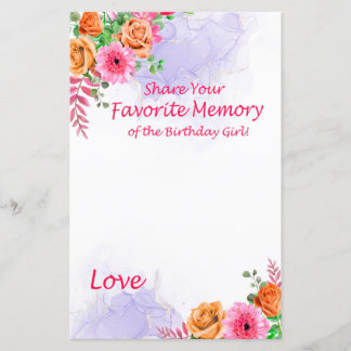 Blume Lieblingsgedächtnis der Geburtstagskarte