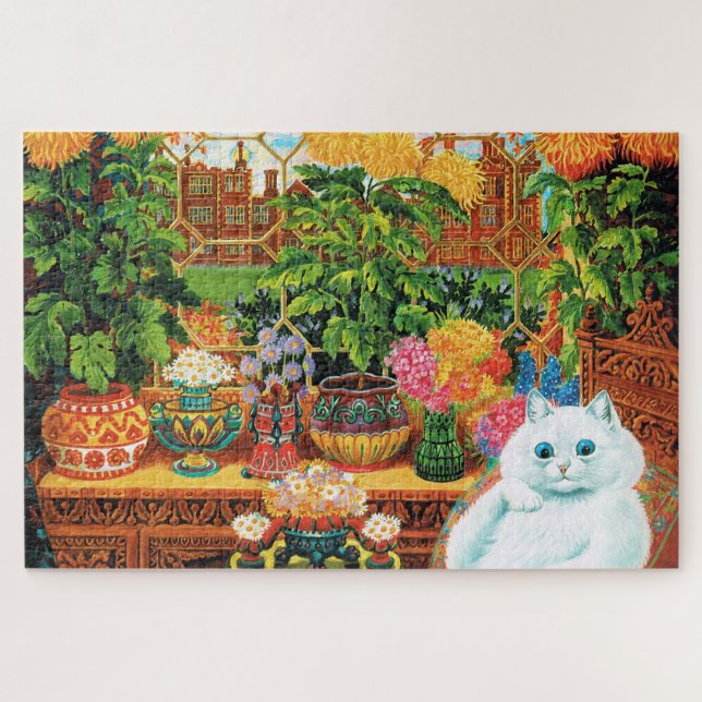 Blume liebt Katze, Louis Wain (Horizontal)