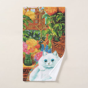 Blume liebt Katze, Louis Wain Handtuch