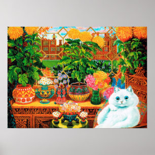 Blume liebt Katze, Louis Wain Poster