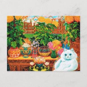 Blume liebt Katze, Louis Wain Postkarte