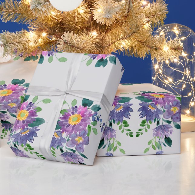 Blume Lila Garten: Geschenkpapier (Feiertage)